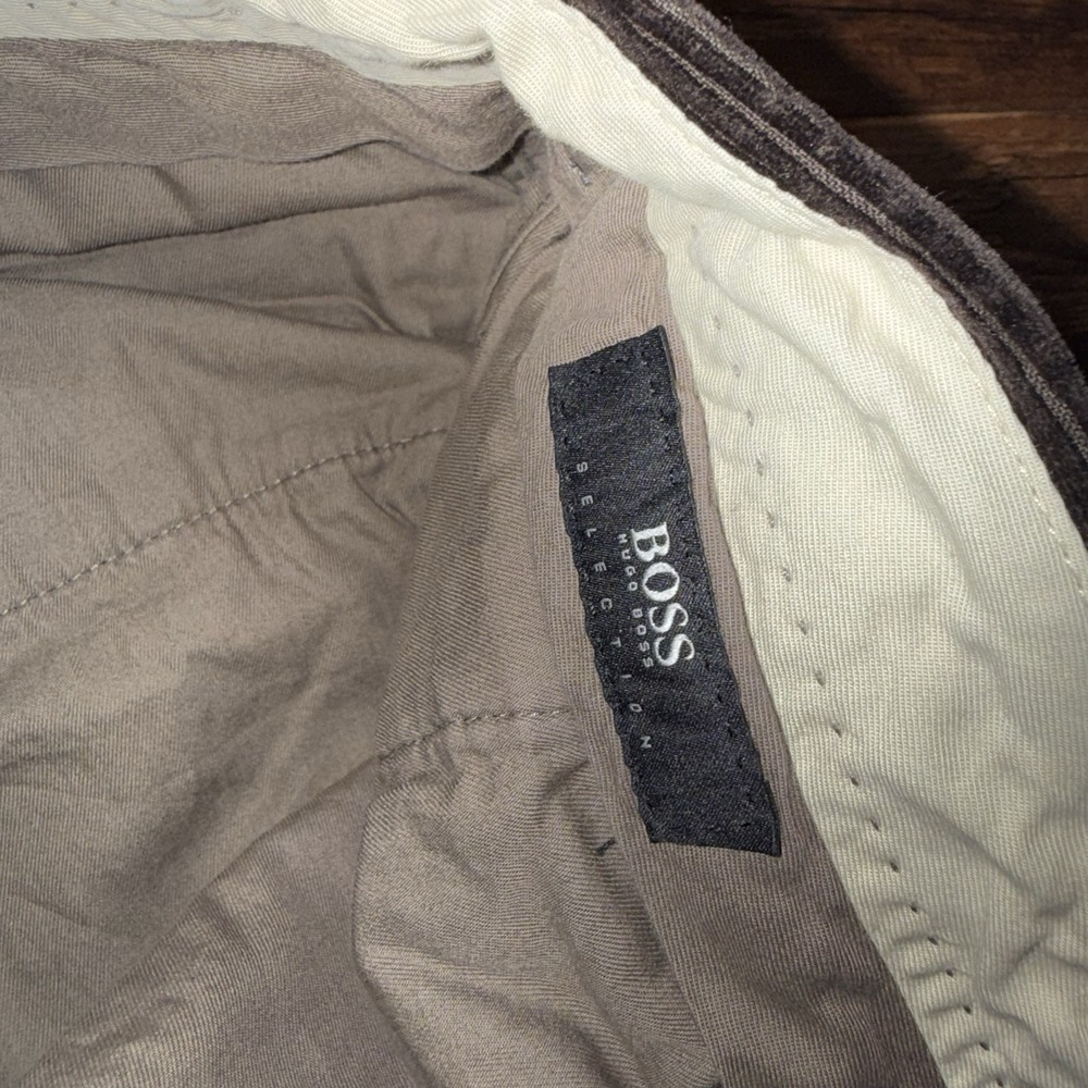 Hugo Boss Brown Cotton Cashmere Corduroy Pants Men's Size 36 - Picture 4 of 7